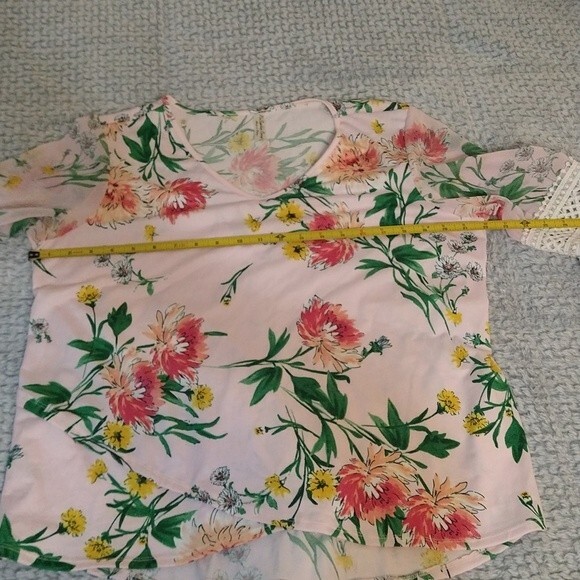 Perception concept Flared Sleeve Top xl Embroidered  Boho - Picture 7 of 9